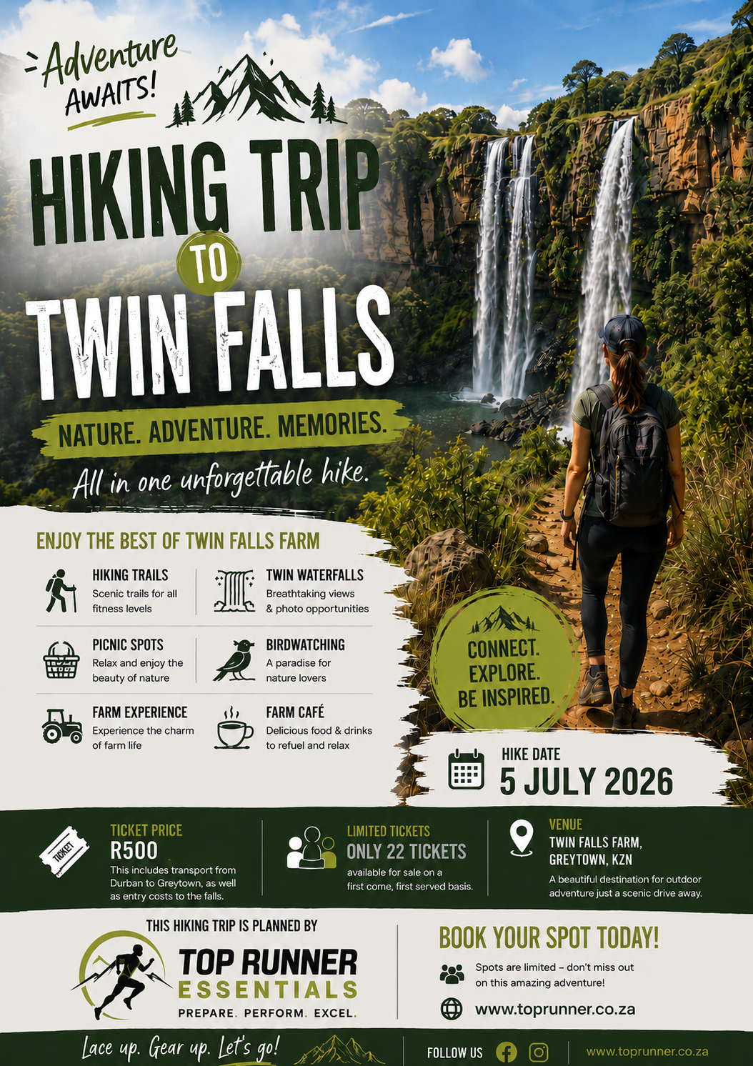 Hiking Adventure at the Twin Falls Farm